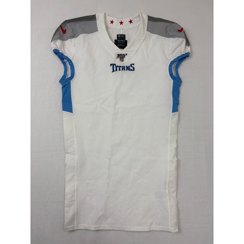 Nike Tennessee Titans NFL 100 On-Field Jersey Mens 42 White blank 2019 L-BK